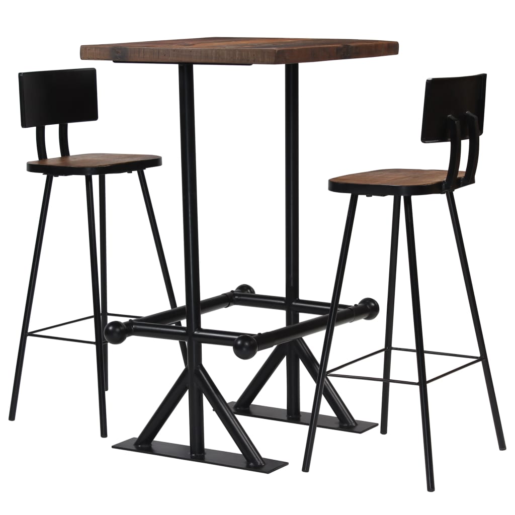 vidaXL Bar Table and Chair Set Kitchen Dining Table Set Solid Reclaimed Wood