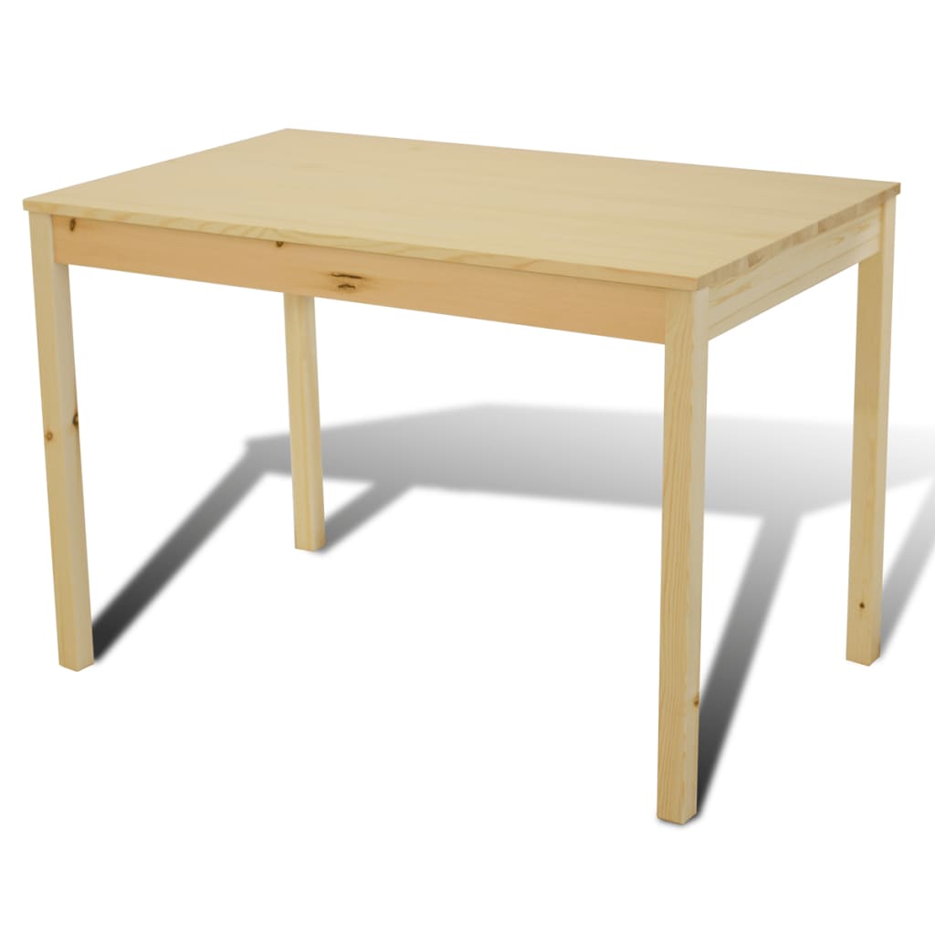 vidaXL Dining Table and Chair Dining Set Dinner Table with 4 Chairs Natural