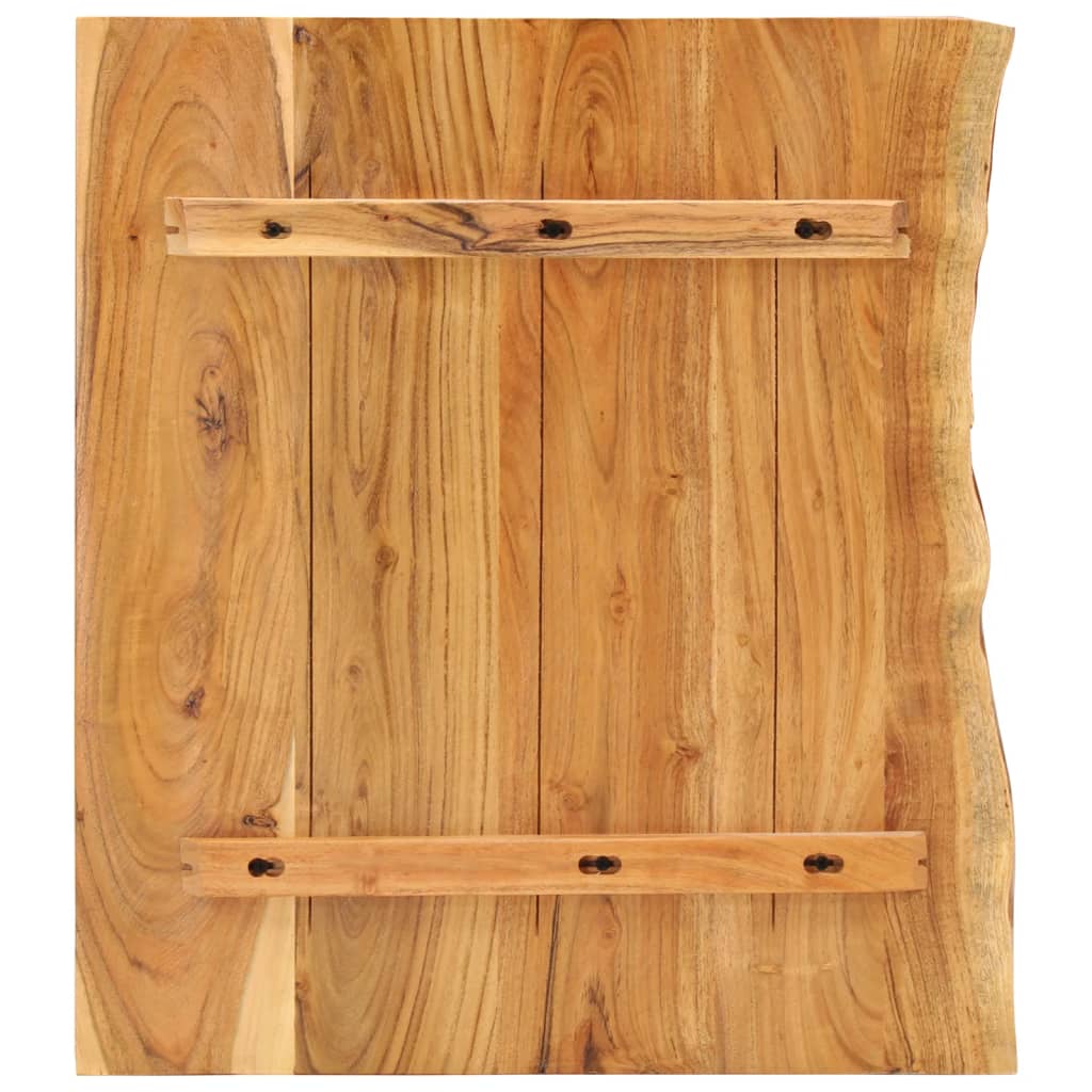vidaXL Bath Counter Top Wooden Vanity Top with Live Edges Solid Wood Acacia