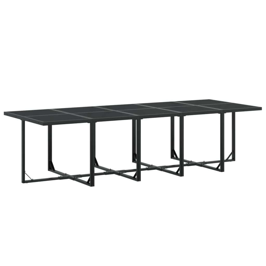 vidaXL Patio Dining Set Table and Chair Garden Outdoor Furniture Black Textilene